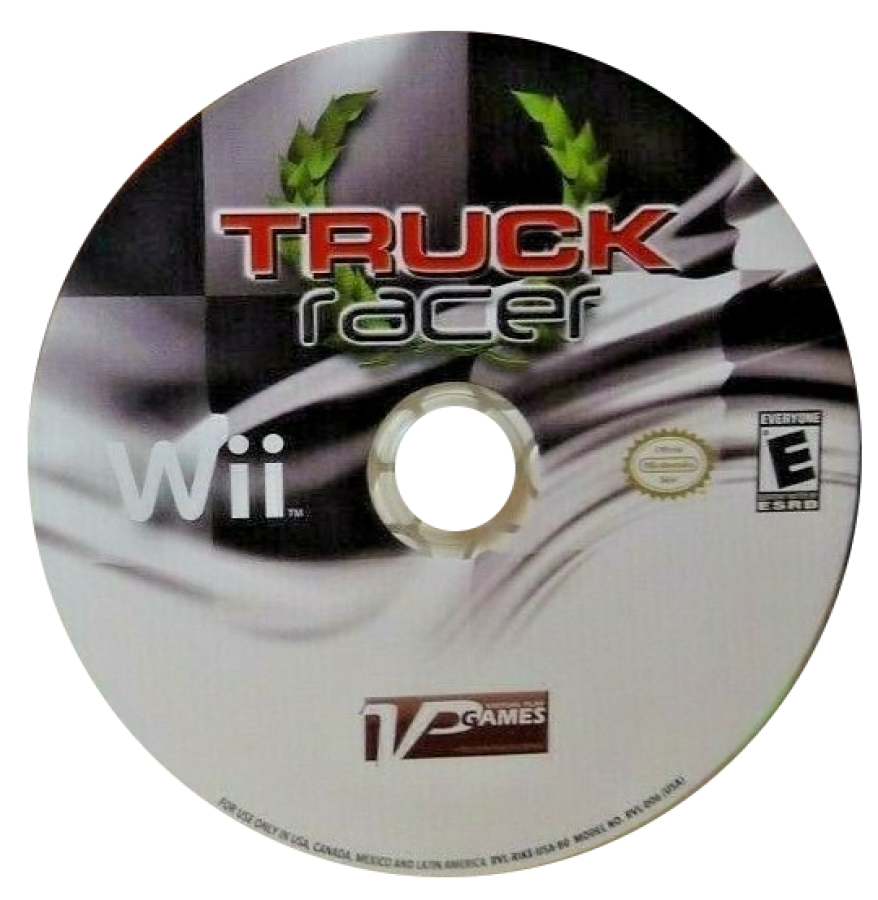 Truck Racer disc art for Nintendo Wii (Wii) featuring high‑speed arcade racing with powerful trucks, customizable vehicles, and competitive track challenges.
