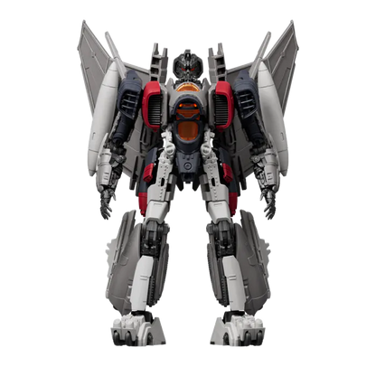 Blokees Transformers Classic Class 25 Blitzwing model kit inspired design featuring buildable transforming robot warrior aesthetic detailed mechanical construction iconic triple changer inspired design articulated components futuristic sci fi styling collectible display model and Transformers universe presentation