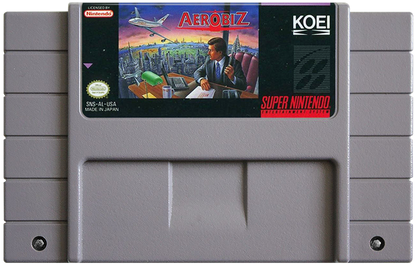 Aerobiz cartridge for Super Nintendo Entertainment System (SNES) retro video game