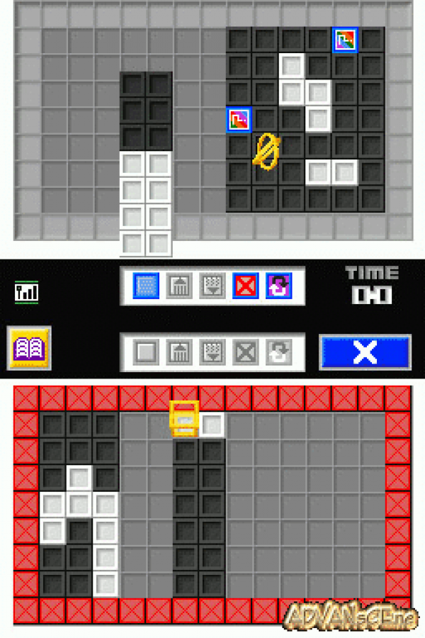Polarium gameplay for Nintendo DS (DS) tile-flipping puzzle video game