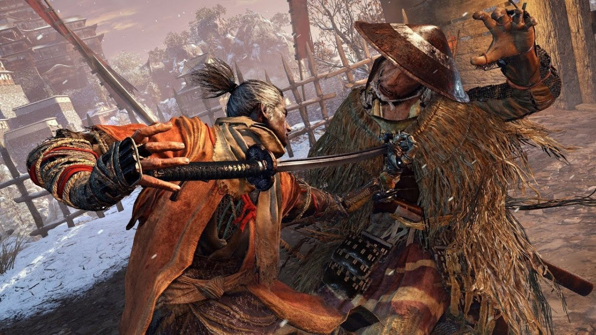 Sekiro Shadows Die Twice Xbox One XONE for action adventure video game fans featuring shinobi combat samurai warriors sword fighting stealth gameplay parrying prosthetic arm abilities challenging enemies intense boss battles Japanese environments and difficult skill based gameplay collectible gaming appeal gameplay