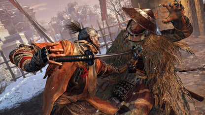 Sekiro Shadows Die Twice Xbox One XONE for action adventure video game fans featuring shinobi combat samurai warriors sword fighting stealth gameplay parrying prosthetic arm abilities challenging enemies intense boss battles Japanese environments and difficult skill based gameplay collectible gaming appeal gameplay
