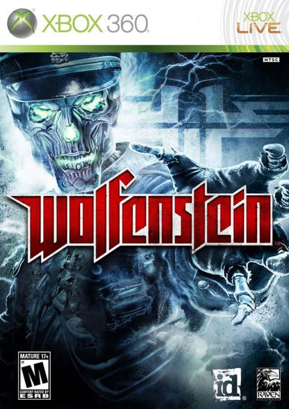 Wolfenstein cover art for Xbox 360 (X360) sci-fi first-person shooter video game