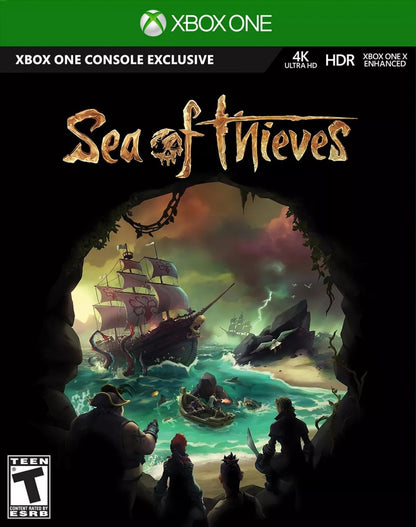 Sea of Thieves Xbox One open-world pirate adventure with cooperative sailing exploration and treasure hunting front cover