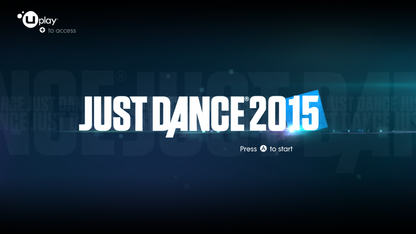 Just Dance 2015 title screen art for Nintendo Wii U (WiiU) video game