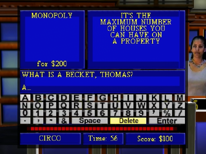 Jeopardy gameplay for Nintendo 64 N64 video game