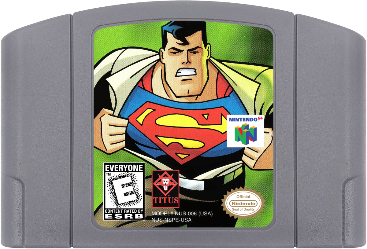 Superman 64 cartridge for Nintendo 64 (N64) video game