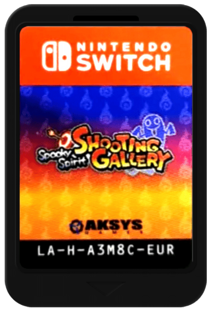 Spooky Spirit Shooting Gallery Nintendo Switch light gun gallery game Japanese folklore spirits shooting minigames cartridge art