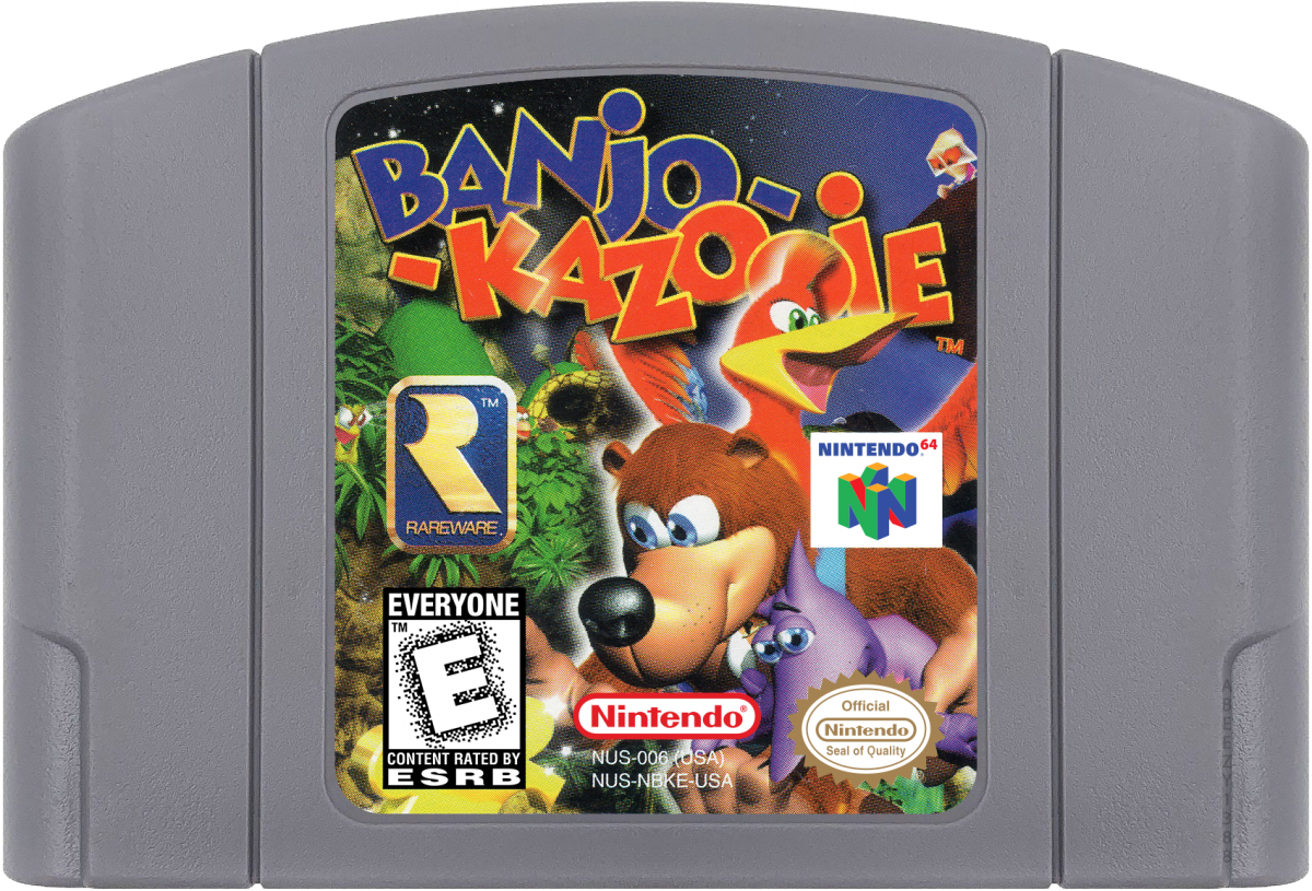 Banjo-Kazooie cartridge for Nintendo 64 (N64) video game