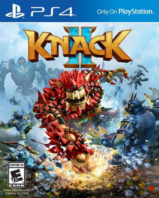 Knack II – PlayStation 4 (PS4) video game cover image, 3D platformer action-adventure game.