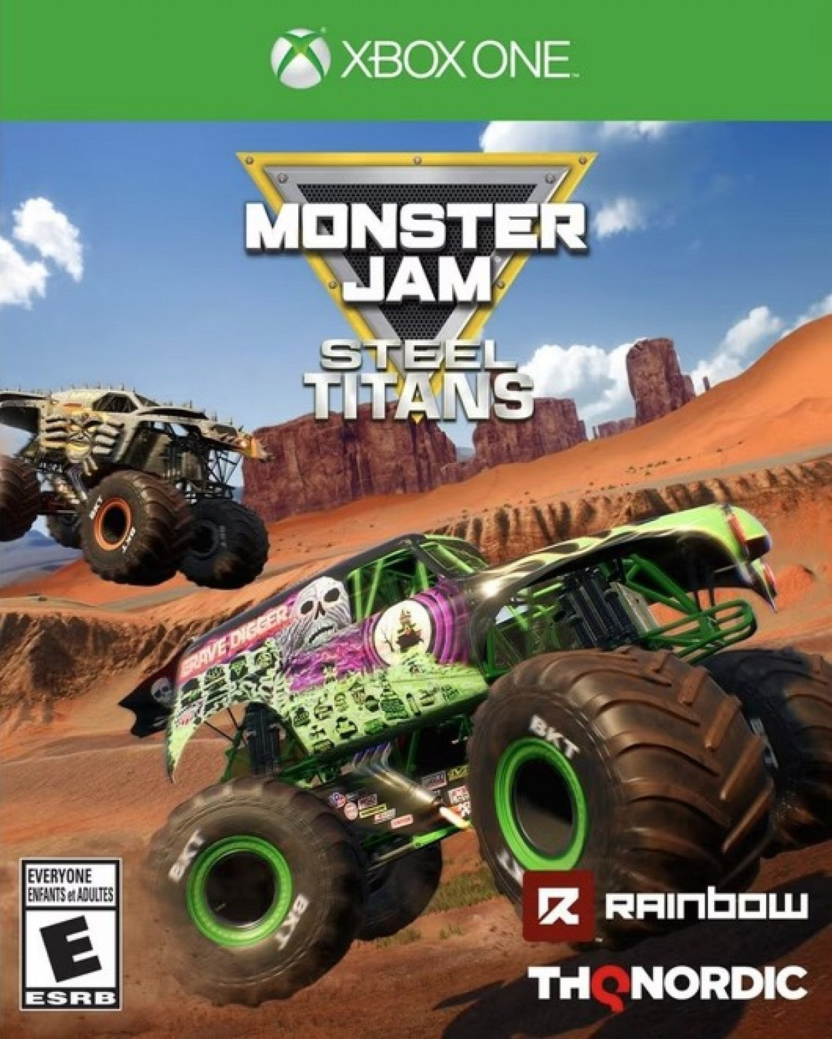 Monster Jam Steel Titans cover art for Xbox One (XONE) racing video game