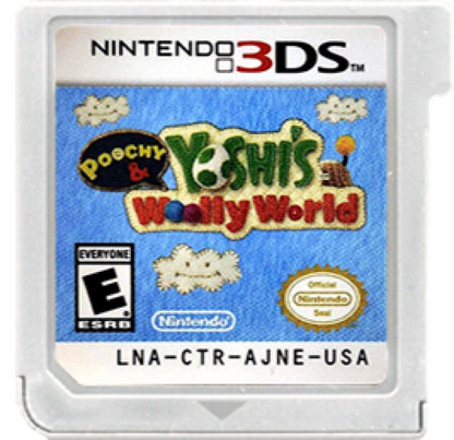 Poochy & Yoshi's Wooly World cartridge for Nintendo 3DS (3DS) adventure video game