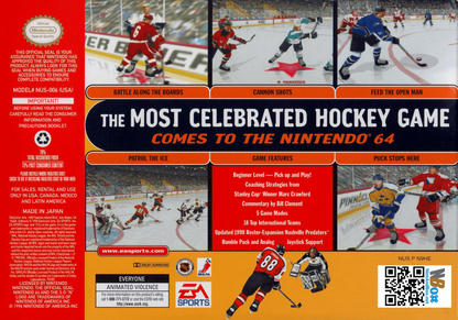 NHL 99 back cover art for Nintendo 64 N64 video game