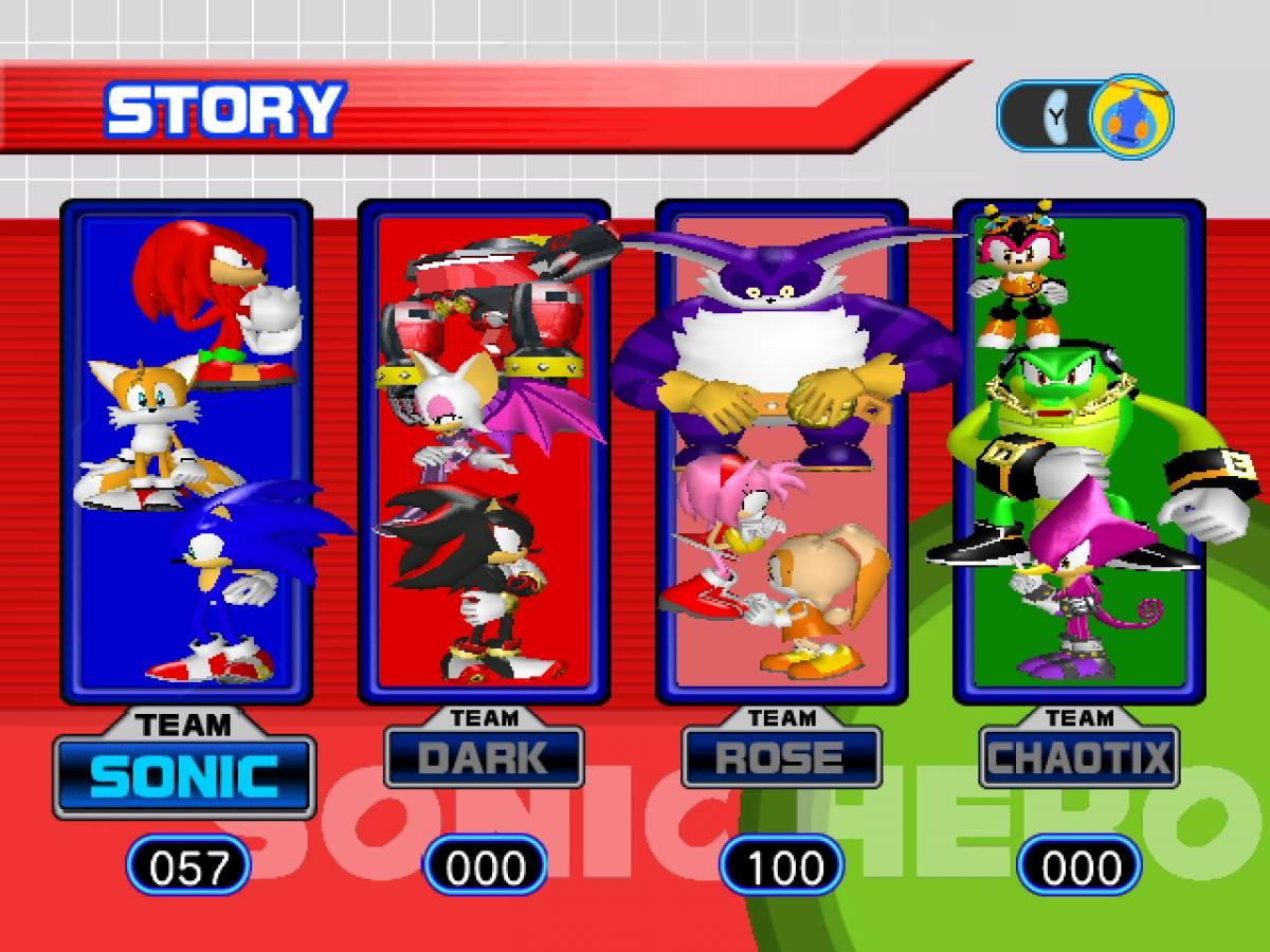 Sonic Heroes [Player's Choice] gameplay for Nintendo GameCube (GC) 3D platforming action video game 