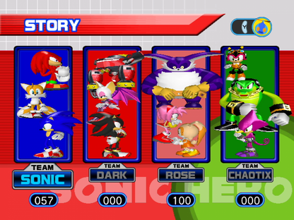 Sonic Heroes [Player's Choice] gameplay for Nintendo GameCube (GC) 3D platforming action video game 