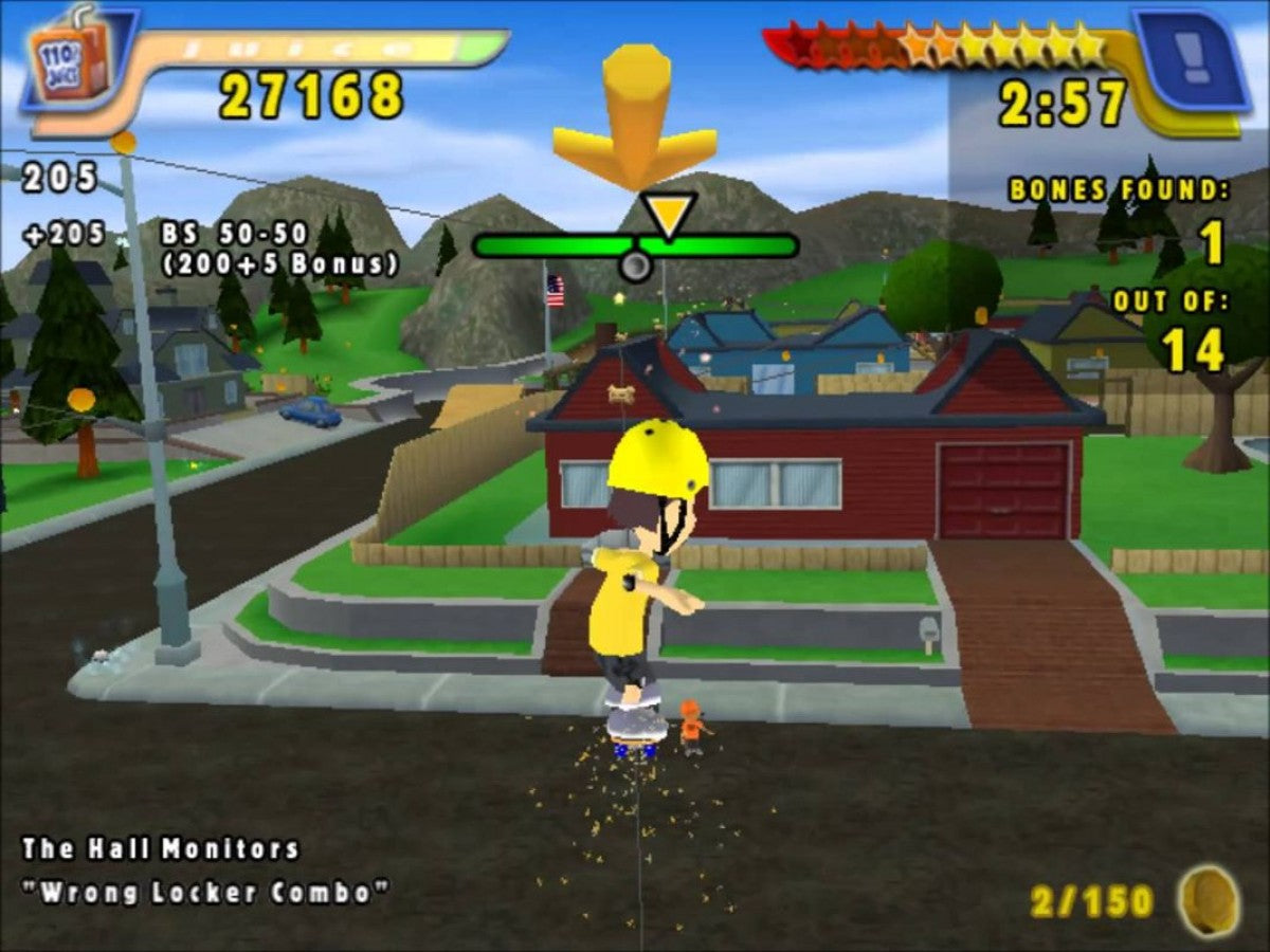 Backyard Skateboarding for Game Boy Advance with kid-friendly skateboarding action and trick-based gameplay screenshot