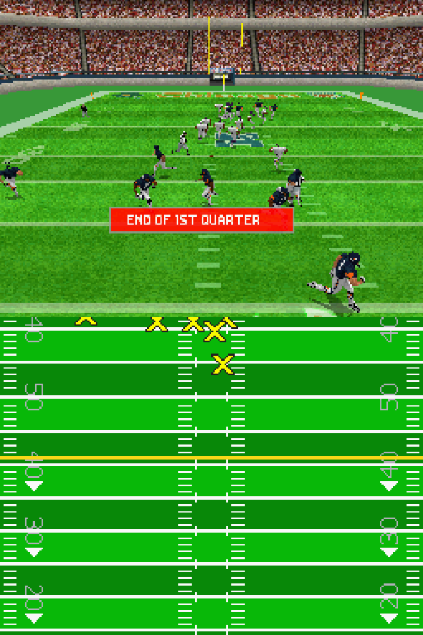 Madden NFL 2005 Nintendo DS DS video game featuring American football sports simulation gameplay NFL teams and players offensive play calling defensive strategies passing rushing touchdowns tackling interceptions special teams action season mode team management competitive football matches and classic Nintendo handheld sports gaming retro video game collection collectible gaming appeal gameplay
