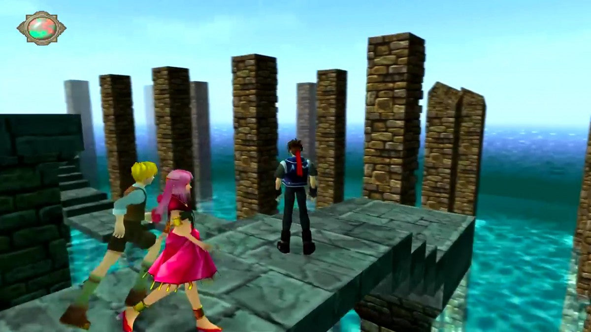 Orphen: Scion of Sorcery for PlayStation 2 (PS2) featuring an action RPG based on the anime where you cast spells in real time battles and explore dungeons across a fantasy world; follow Orphen’s story with party members puzzles and magic driven combat on PS2 gameplay screenshot