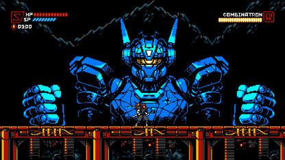 Cyber Shadow Nintendo Switch inspired design featuring retro inspired ninja action platformer aesthetic cyberpunk world fast paced sword combat pixel art visuals futuristic enemies challenging side scrolling gameplay modern indie adventure presentation gameplay