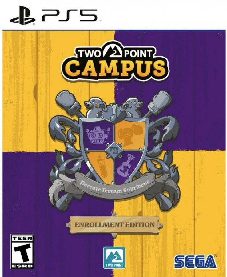 Two Point Campus [Enrollment Edition] cover art for PlayStation 5 (PS5) management simulation video game