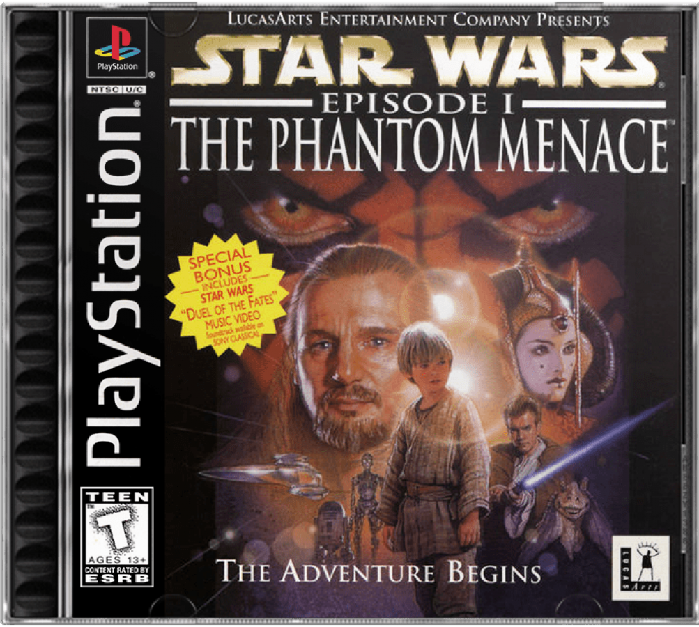 Star Wars: Episode I – The Phantom Menace cover art for PlayStation 1 (PS1) video game