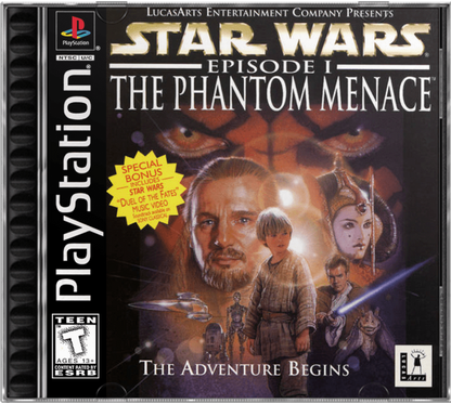 Star Wars: Episode I – The Phantom Menace cover art for PlayStation 1 (PS1) action-adventure video game