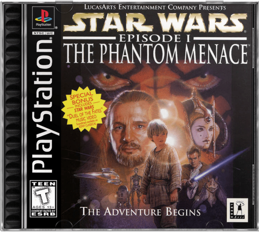 Star Wars: Episode I – The Phantom Menace cover art for PlayStation 1 (PS1) video game