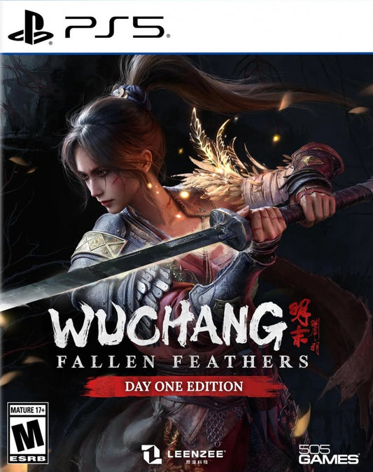 Wuchang: Fallen Feathers retro PS5 video game Wuchang Fallen Feathers action RPG soulslike combat dark fantasy adventure melee combat exploration story driven gameplay console release cover art