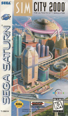 SimCity 2000 cover art for Sega Saturn (SS) video game