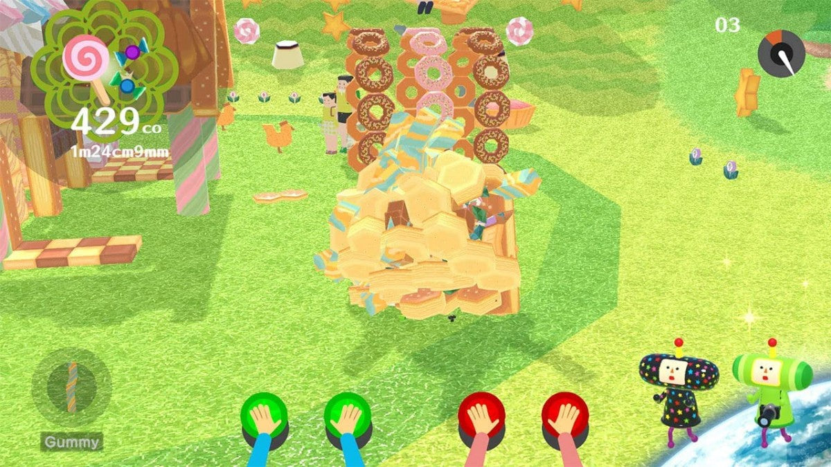 We Love Katamari Reroll Royal Reverie Nintendo Switch NS for puzzle action video game fans featuring the King of All Cosmos rolling gameplay colorful worlds quirky characters object collecting whimsical soundtrack cooperative multiplayer remastered content and collectible gaming appeal gameplay