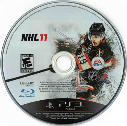 NHL 11 disc for PlayStation 3 PS3 video game