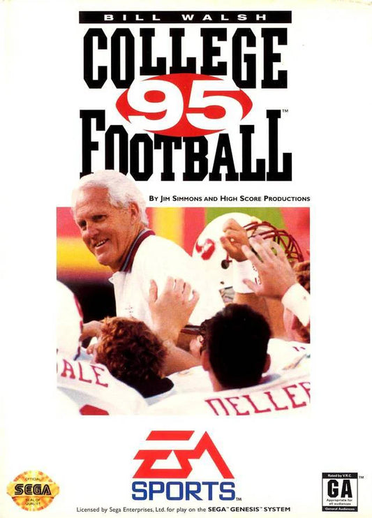 Bill Walsh College Football cover art for Sega Genesis (GEN) video game