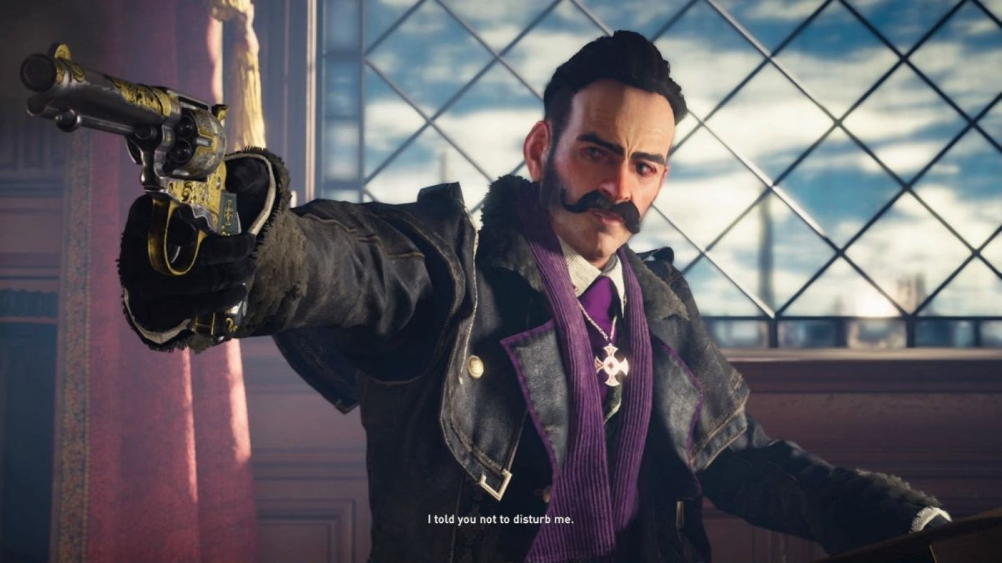 Assassin's Creed Syndicate Limited Edition PlayStation 4 game featuring open-world stealth action and collectible bonus content screenshot