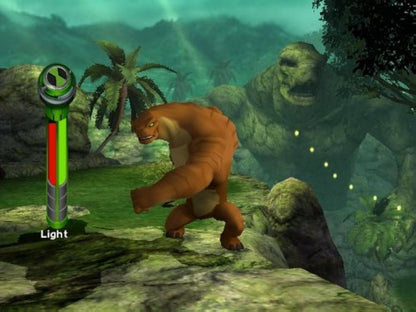 Ben 10: Alien Force: Vilgax Attacks for PlayStation 2 (PS2) featuring an action adventure where you transform into multiple Alien Force aliens to fight across different worlds; use combo combat special abilities and upgrades while taking on Vilgax in a story inspired by the series gameplay screenshot