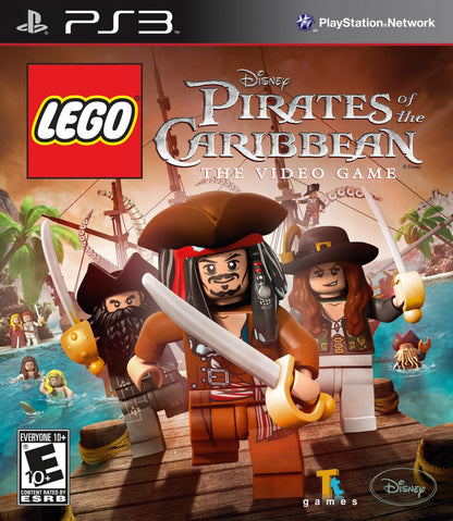 LEGO Pirates of the Caribbean for PlayStation 3 family friendly action adventure video game featuring cooperative gameplay humorous LEGO style storytelling iconic Disney pirate characters and classic film inspired levels cover art