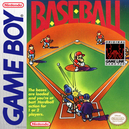 Baseball Game Boy sports baseball video game cover art.