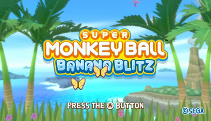 Super Monkey Ball: Banana Blitz – Nintendo Wii (Wii) arcade platformer puzzle action video game title screen