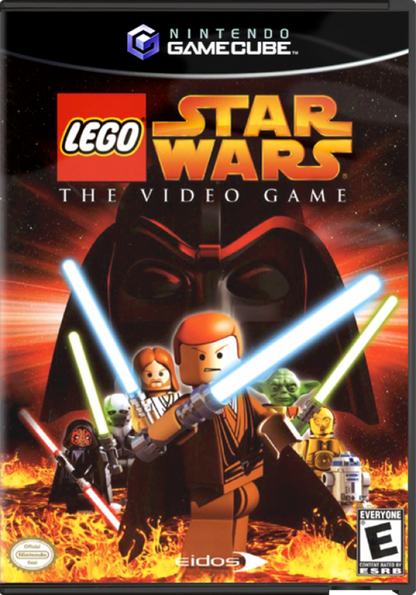 LEGO Star Wars The Video Game for GameCube featuring family friendly action adventure based on the Star Wars universe front cover