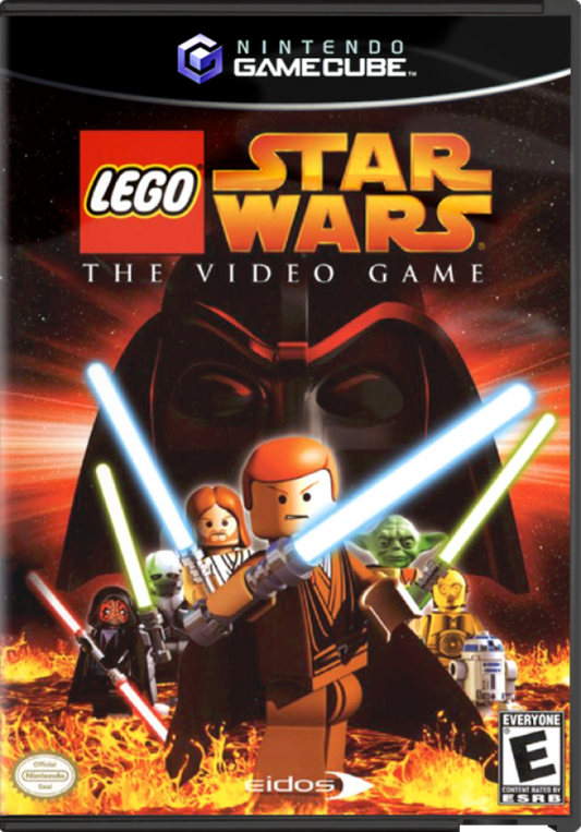 LEGO Star Wars The Video Game for GameCube featuring family friendly action adventure based on the Star Wars universe front cover