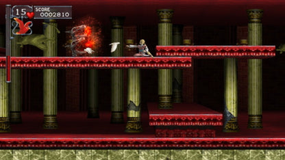 Castlevania Dracula X Chronicles PlayStation Portable PSP for action platforming video game fans featuring gothic adventure vampire hunting side scrolling combat challenging enemies castle exploration powerful weapons classic Castlevania gameplay remastered graphics and multiple game experiences collectible gaming appeal gameplay