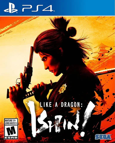 Like a Dragon: Ishin! – PlayStation 4 (PS4) video game cover art, action-adventure RPG.