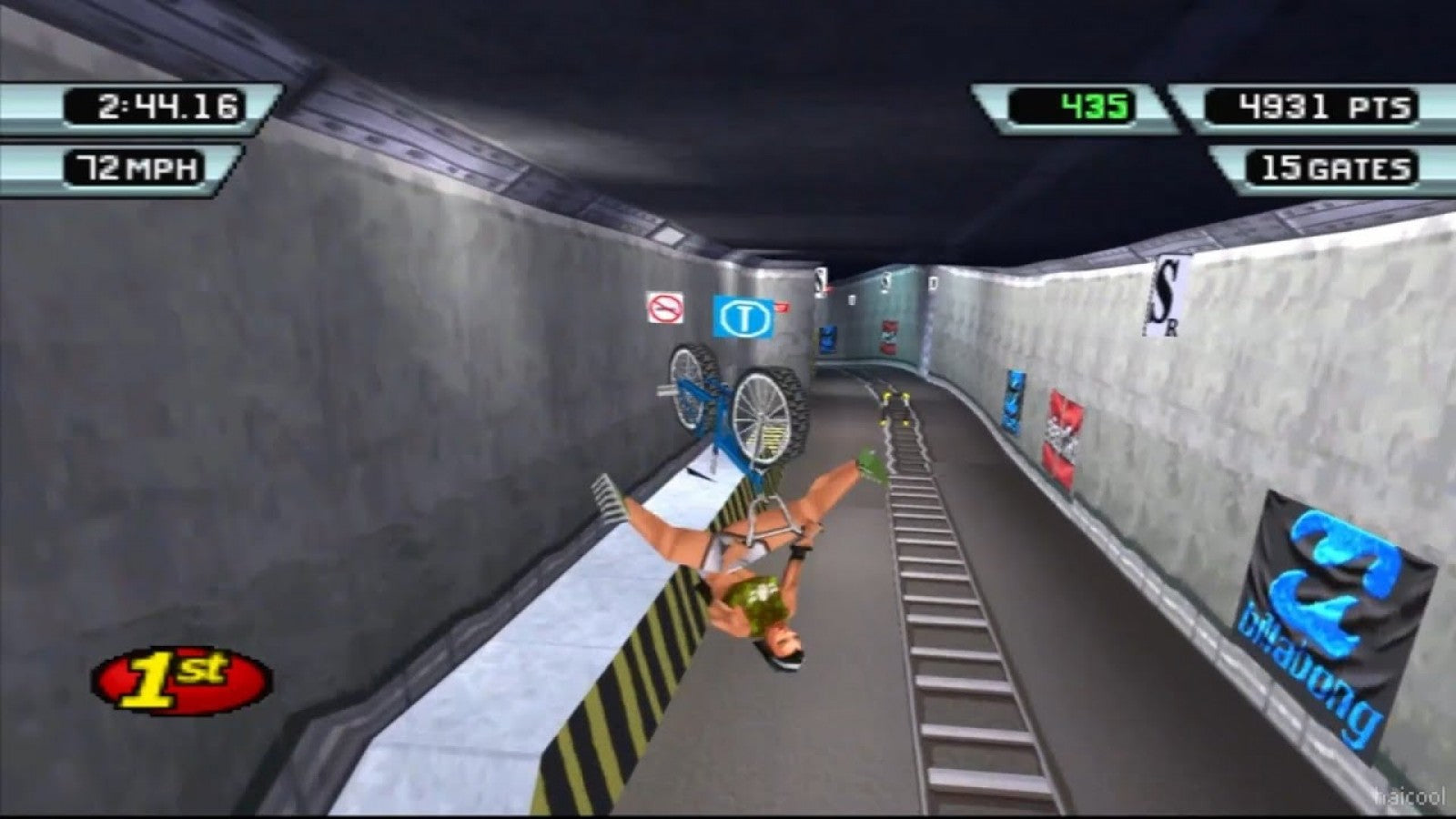 3Xtreme PlayStation 1 extreme sports racing video game inline skating biking skateboarding street luge stunts time trials competition modes gameplay