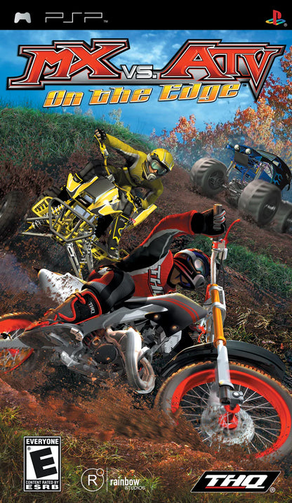 MX vs ATV: On the Edge cover art for PlayStation Portable (PSP) off-road racing game