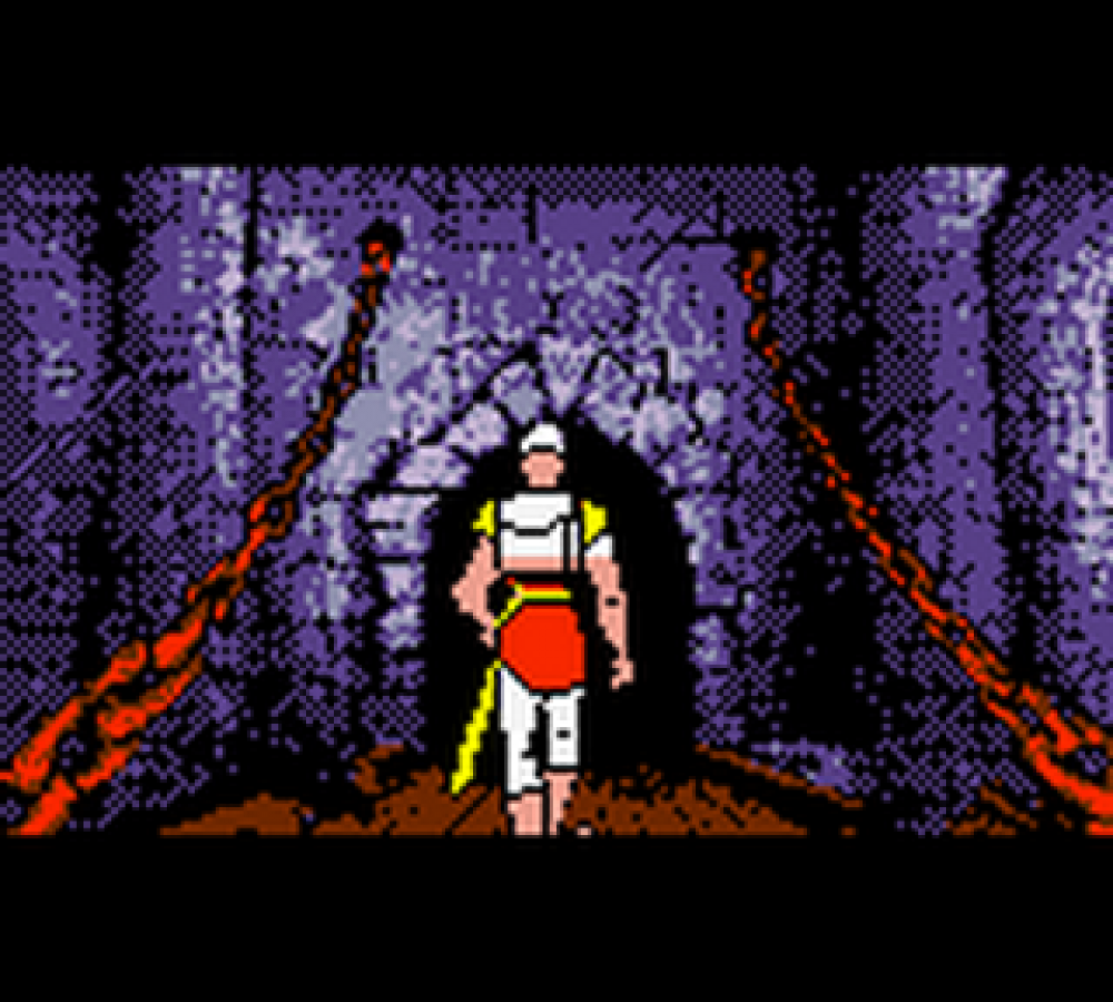 Dragons Lair for Game Boy Color, gameplay for a platformer video game with side-scrolling gameplay, fantasy adventure, knight-based action, and classic arcade-style challenges