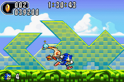 Sonic Advance 2 gameplay art for Game Boy Advance (GBA) video game