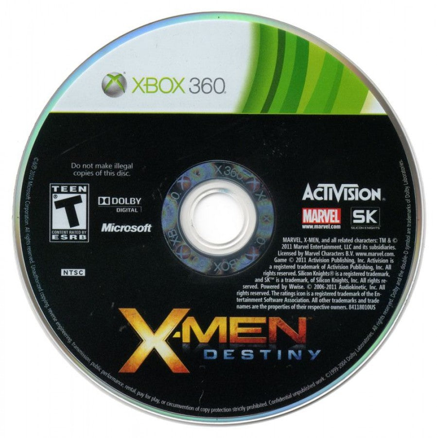 X-Men: Destiny disc for Xbox 360 (X360) action role-playing superhero video game