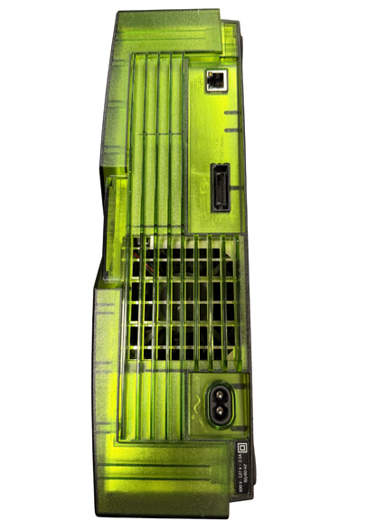 Halo Green Special Edition Original Xbox Console retro video game system featuring Halo themed green console design classic Microsoft Xbox hardware gaming console collectible system limited edition styling Halo gaming collection original Xbox console appeal