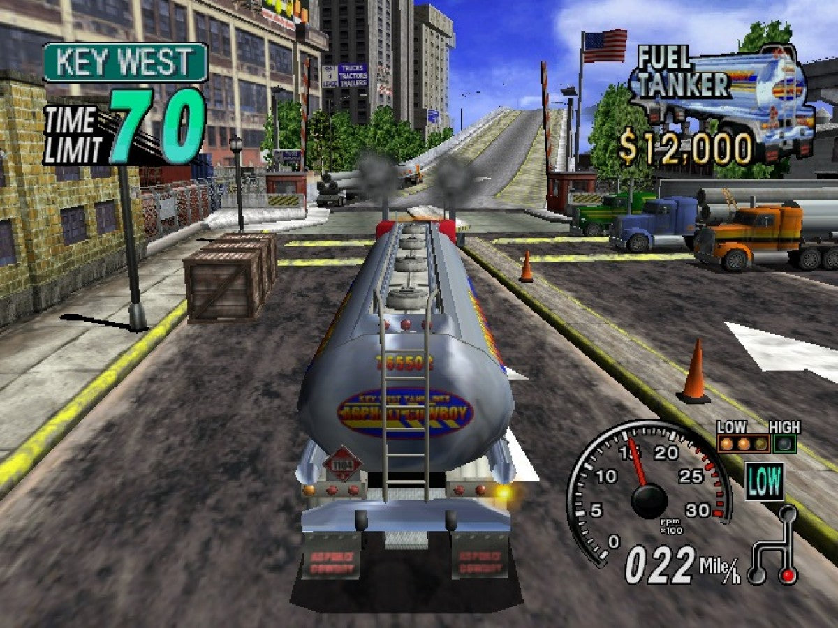 18 Wheeler American Pro Trucker Sega Dreamcast retro video game arcade racing gameplay