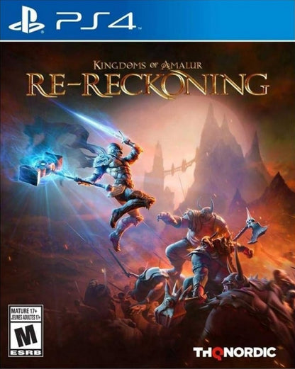 Kingdoms of Amalur Re-Reckoning for PlayStation 4, cover image for an action role-playing video game with fantasy combat, open-world exploration, character customization, and epic adventure gameplay
