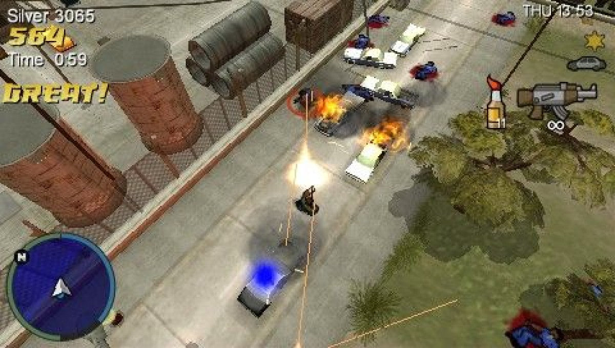 Grand Theft Auto: Chinatown Wars gameplay for PlayStation Portable (PSP) open-world action-adventure video game